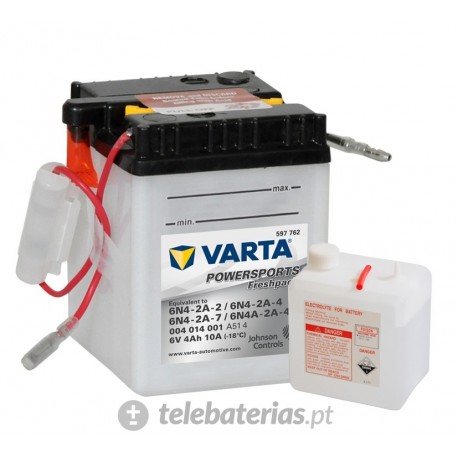 BATERÍA VARTA 6N4-2A-2 6N4-2A-4 6N4-2A-7 6N4A-2A-4 6V 4Ah