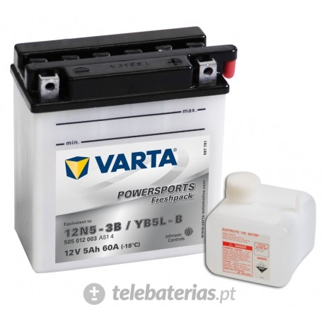 BATERÍA VARTA 12N5-3B YB5L-B 12V 5Ah