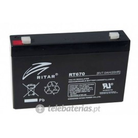 Batterie ritar rt670 6v 7ah