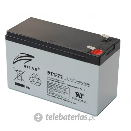 BATERÍA RITAR RT1275 12V 7.5Ah