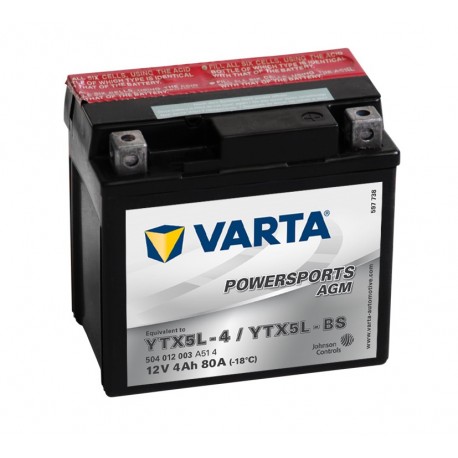Batterie varta ytx5l-4 ytx5l-bs 12v 4ah