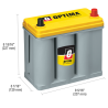 Batería optima ytr-2.7 12v 38ah - 2