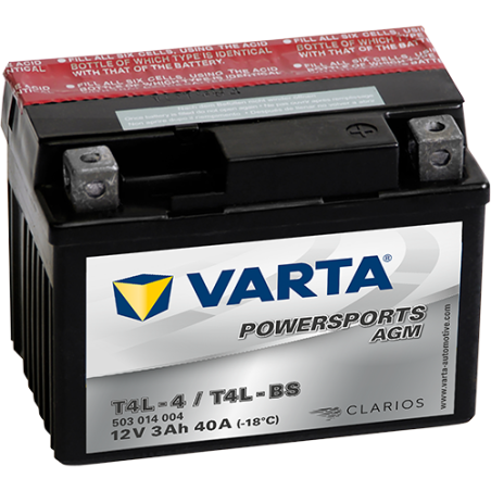 Batería varta yt4l-4 yt4l-bs 12v 3ah - 1