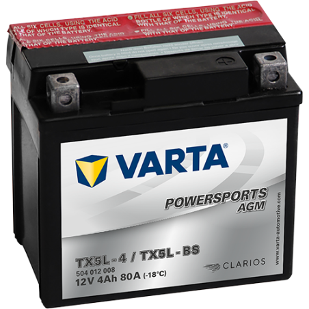 Batería varta ytx5l-4 ytx5l-bs 12v 4ah - 1