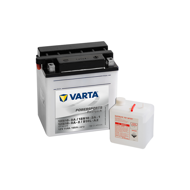 Batería varta 12n10-3a 12n10-3a-1 12n10-3a-2 yb10l-a2 12v 11ah - 1