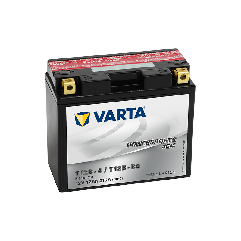 Batería varta yt12b-4 yt12b-bs 12v 12ah - 1