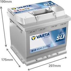 Batería varta b19 12v 45ah - 2