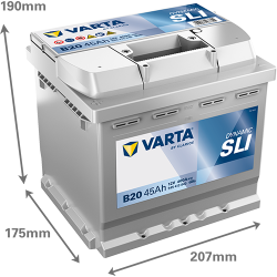 Batería varta b20 12v 45ah - 2