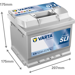 Batería varta c6 12v 52ah - 2