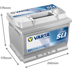 Batería varta d21 12v 61ah - 2