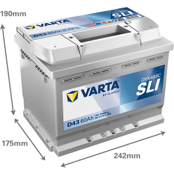 Batería varta d43 12v 60ah - 2