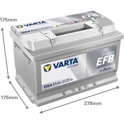 Batería varta d54 12v 65ah - 2