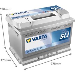 Batería varta e12 12v 74ah - 2