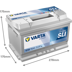 Batería varta e38 12v 74ah - 2