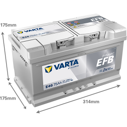 Batería varta e46 12v 75ah - 2