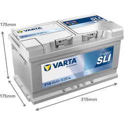 Batería varta f18 12v 85ah - 2