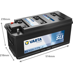 Batería varta k4 12v 143ah - 2