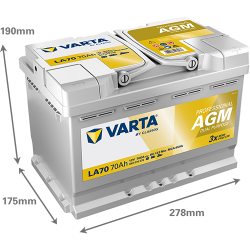 Batería varta la70 12v 70ah - 2